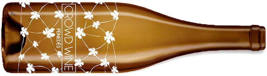 Botella de vino blanco monovarietal Macabeo Crowd Wine Penedés D.O. Penedés